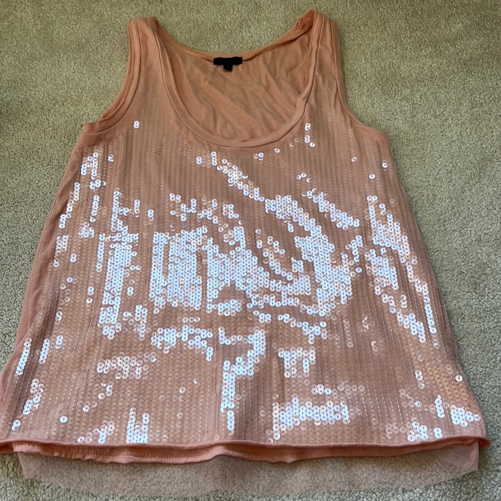 J.Crew Pink Sequins Tank Top